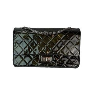 Chanel 2.55 Reissue Double Flap  Iridescent Dark Green Patent Leather Shoulder
